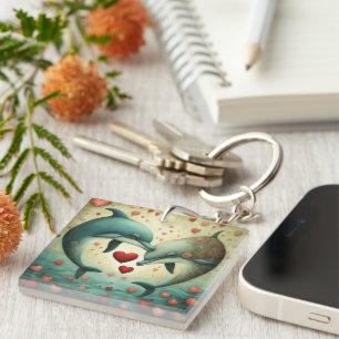 Dolphin Love 2 Keychain