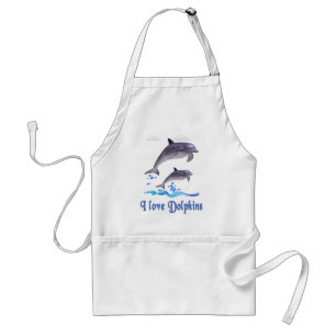 Dolphin Love Adult Apron
