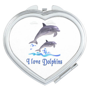 Dolphin Love Compact Mirror