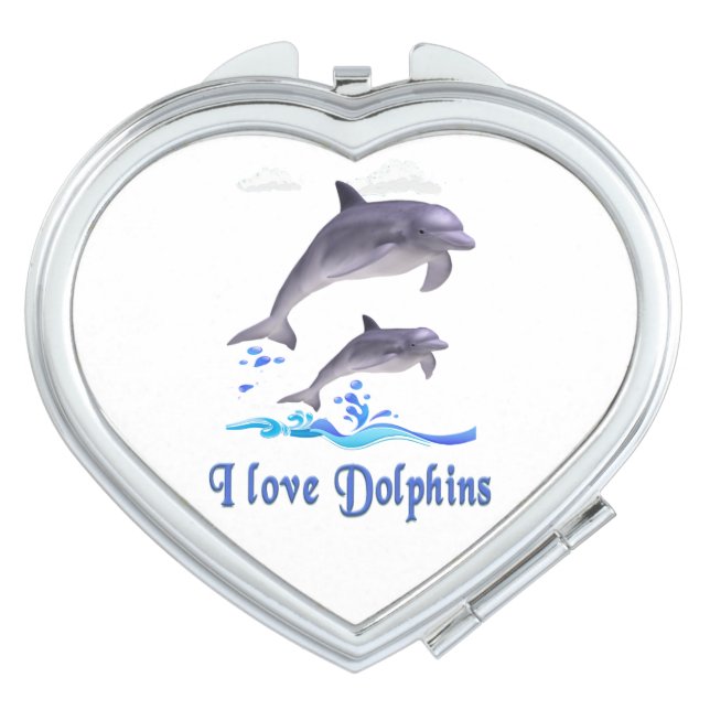 Dolphin Love Compact Mirror (Front)