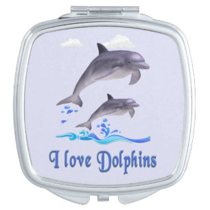 Dolphin Love Compact Mirror