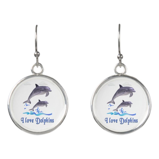 Dolphin Love Earrings (Front)