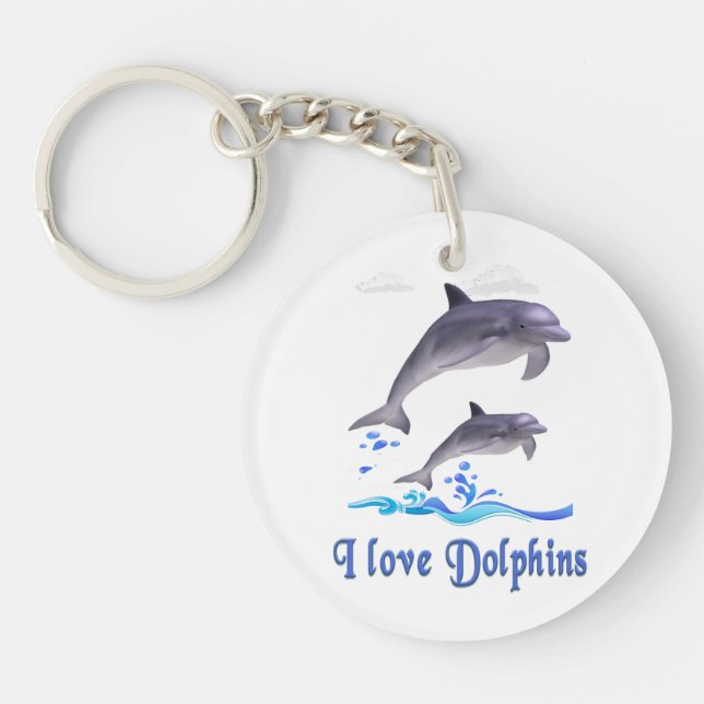 Dolphin Love Keychain (Front)
