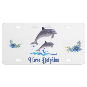 Dolphin Love License Plate