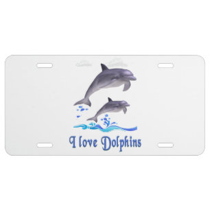 Dolphin Love License Plate