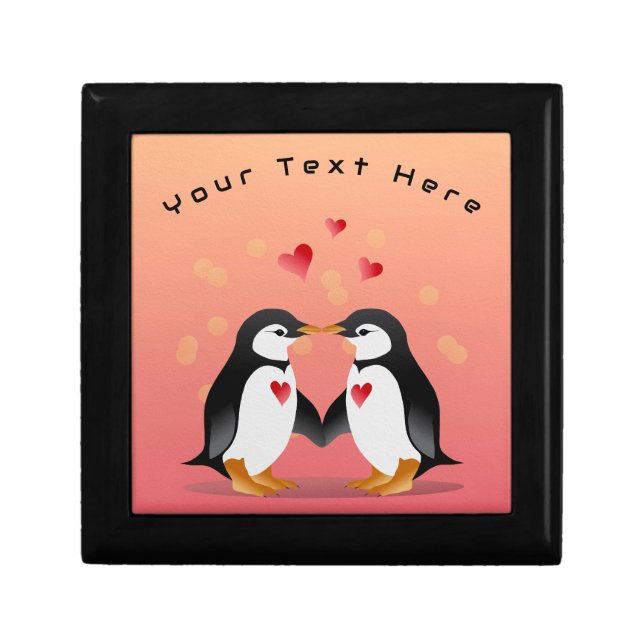 Dolphin Love Personalized Black Keepsake Surprise  Gift Box (Front)