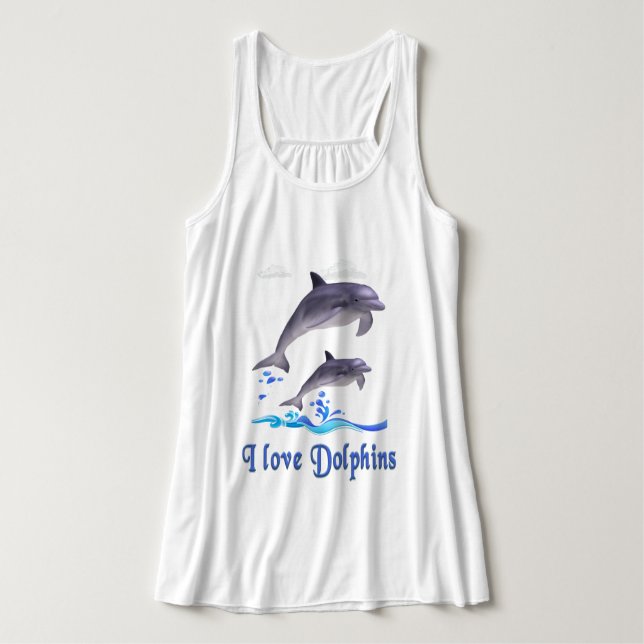 Dolphin Love Tank Top (Design Front)