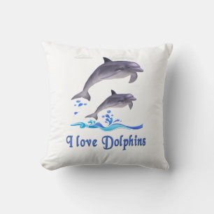 Dolphin Love Throw Pillow
