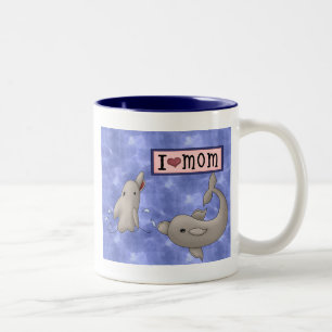 Dolphin Love Two-Tone Coffee Mug