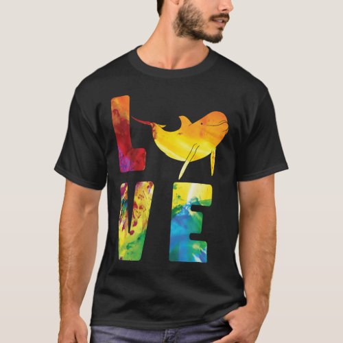 Dolphin Love Watercolor T_Shirt