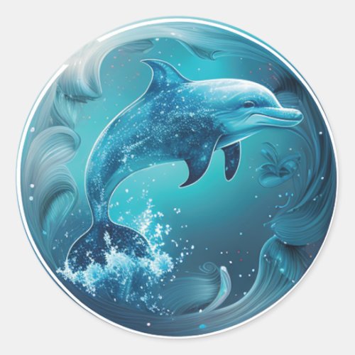 Dolphin Lover  Classic Round Sticker