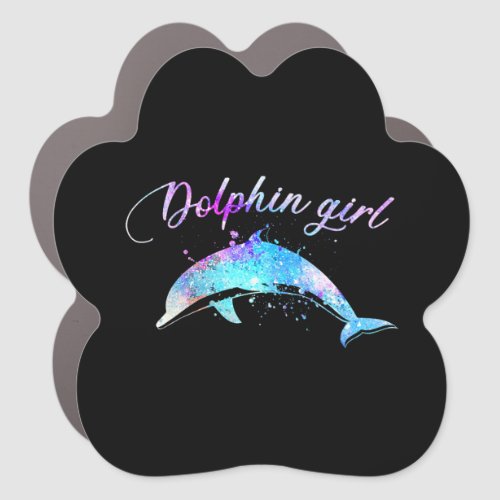 Dolphin Lover Gift Galaxy Dolphin Girl Car Magnet