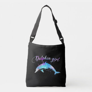 Dolphin Lover Gift| Galaxy Dolphin Girl Crossbody Bag