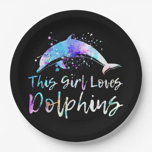 dolphin lover gift this girl loves dolphins paper plates