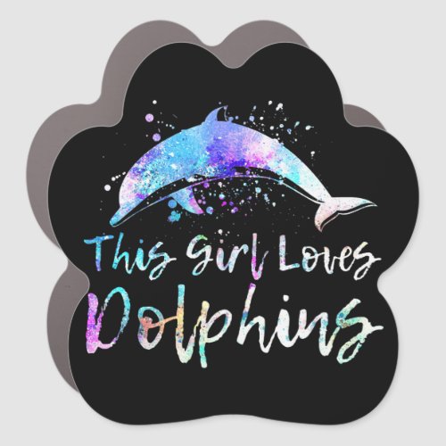 dolphin lover gift this girl loves dolphins women car magnet