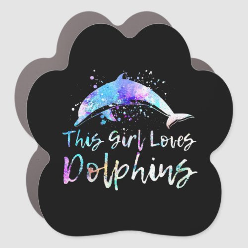 dolphin lover gift this girl loves dolphins women car magnet