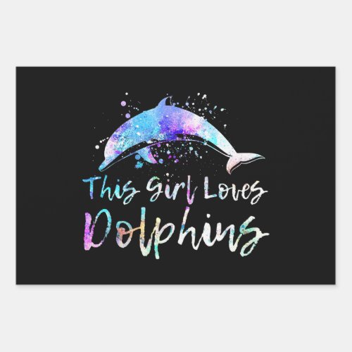 dolphin lover gift this girl loves dolphins wrapping paper sheets