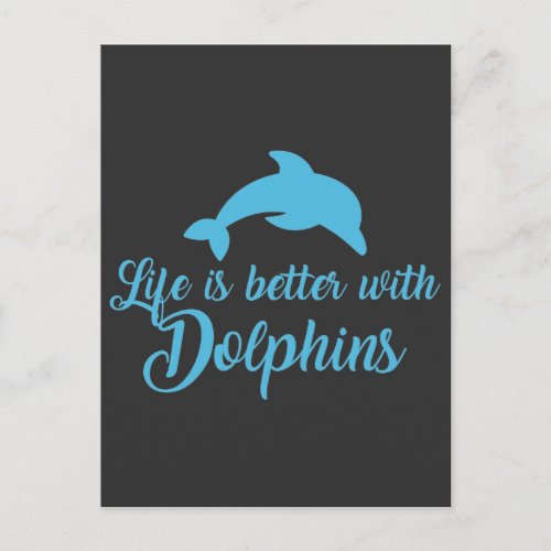 Dolphin Lover Girl Sea Animal Ocean fan Postcard