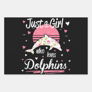 Dolphin Lover just a girl who loves dolphins Wrapping Paper Sheets
