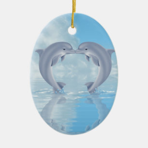 Dolphin Lovers Gift Ideas Ceramic Ornament