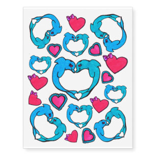 "Dolphin Lovers" Temporary Tattoos