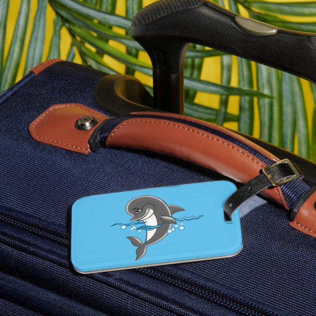 Dolphin  luggage tag (Front Insitu 3)