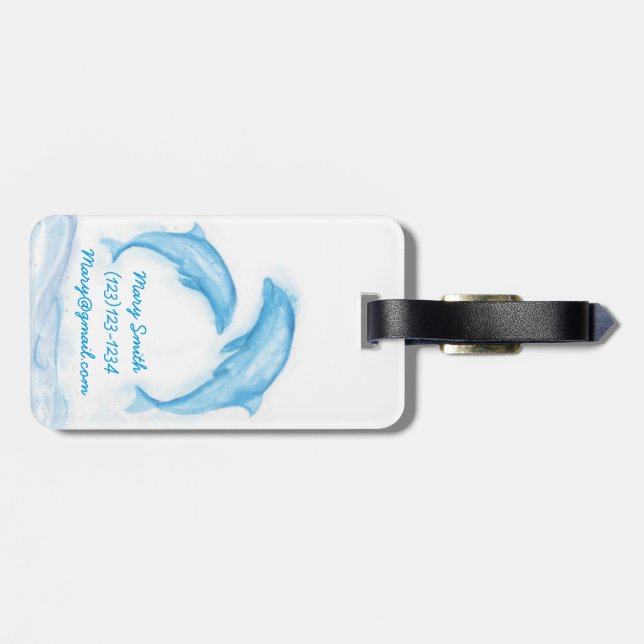 Dolphin Luggage Tag (Back Horizontal)