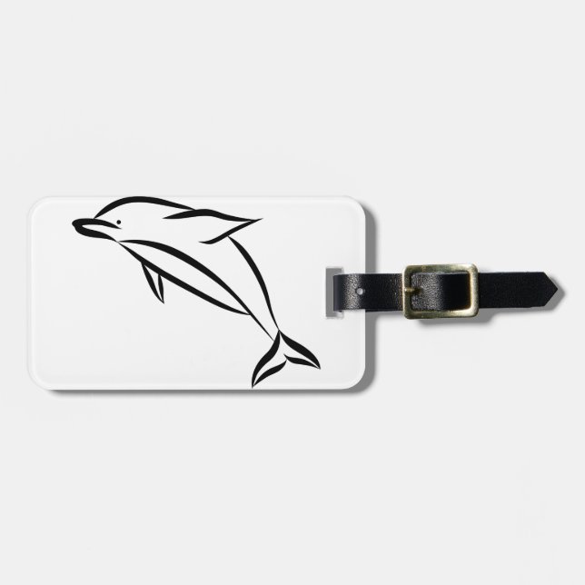 Dolphin Luggage Tag (Front Horizontal)