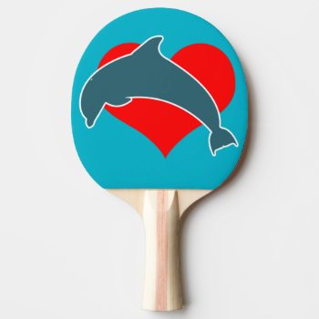 Dolphin Luv Ping Pong Paddle by DryGoods at Zazzle