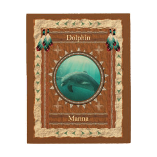 Dolphin Manna Energy Wood Wall Art