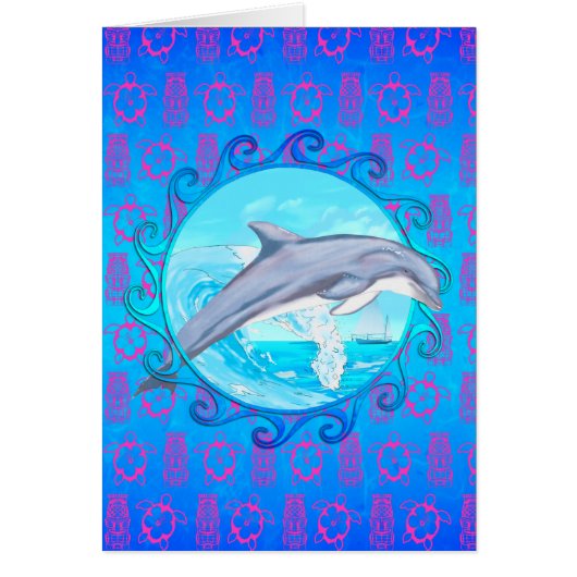 Dolphin Maori Sun Cards (Front)
