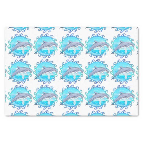 Dolphin Maori Sun Tissue Paper