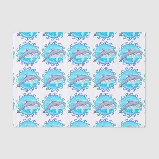 Dolphin Maori Sun Tissue Paper (Front)