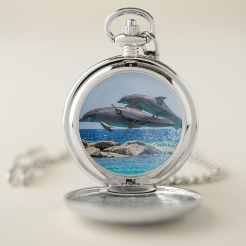 Dolphin Marine Animal Swim Dive Destiny Destinys Pocket Watch
