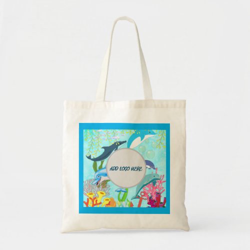 Dolphin Marine Coral Reefs Underwater World Tropic Tote Bag