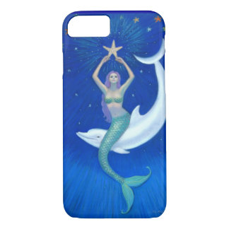 Dolphin Moon Mermaid Fantasy Art iPhone 7 case