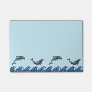 dolphin mosaic post-it notes