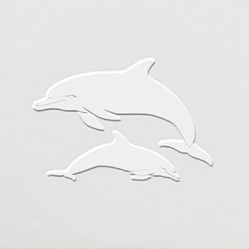 Dolphin Mother and Calf Image Only No Text Embosser