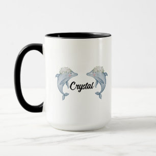 Dolphin Mug with Name, Dolphin Gifts for Dolphin