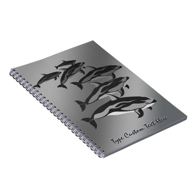 Dolphin Notebook Personalized Dolphin Art Journal (Right Side)
