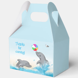 Dolphin Ocean Birthday Party Favor Boxes