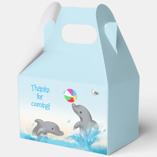 Dolphin Ocean Birthday Party Favor Boxes