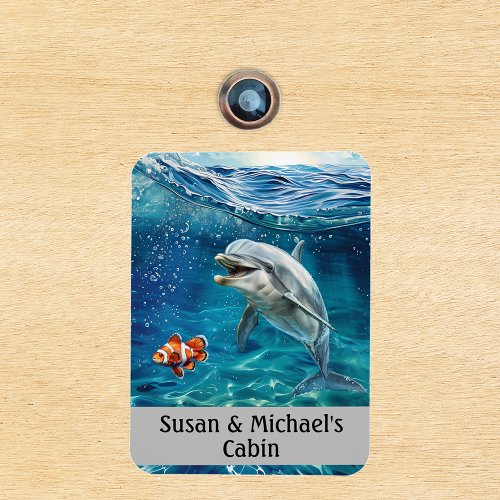 Dolphin Ocean Personalized Sea Magnet