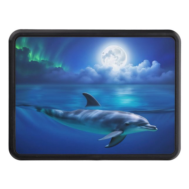 Dolphin Ocean Sea Trailer Hitch Cover (Front)