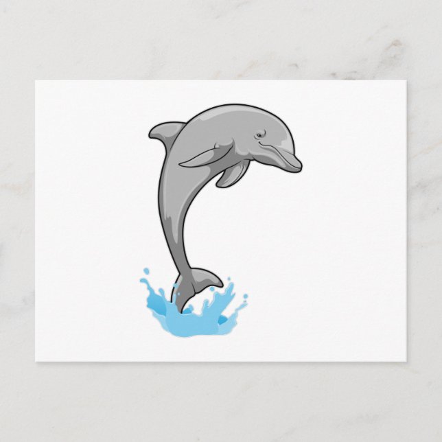Dolphin over Water Postcard (Front)