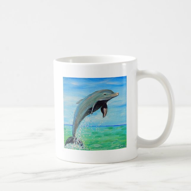 Dolphin Painting Coffee Mug (Right)