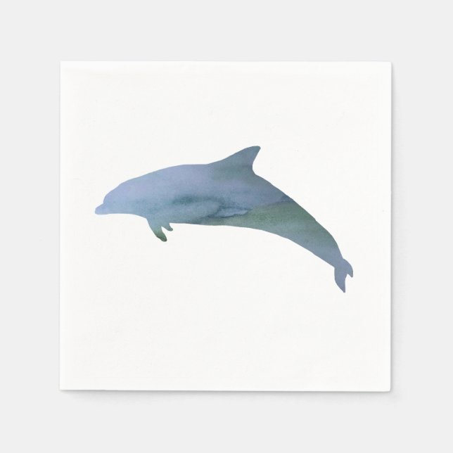Dolphin Painting Ocean Paper Napkin (Front)
