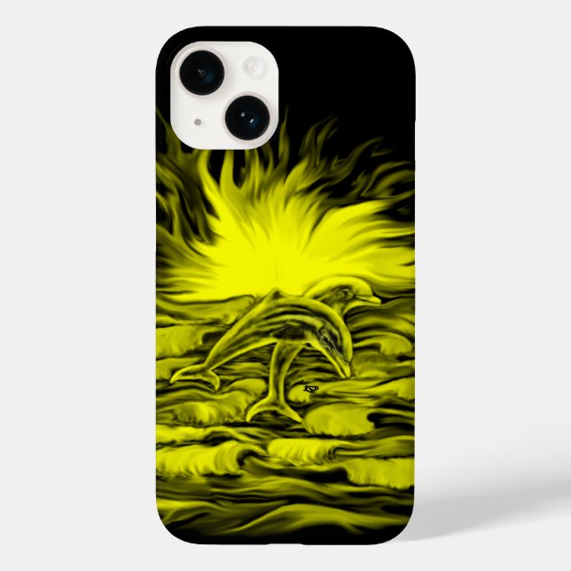 Dolphin pair in the Sunshine Case-Mate iPhone Case (Back)