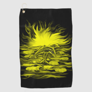 Dolphin pair in the Sunshine Golf Towel