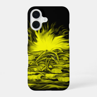 Dolphin pair in the Sunshine iPhone 16 Case